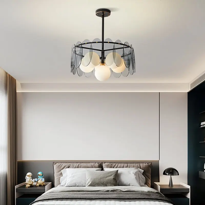 Nordic all copper living room simple atmosphere creative home light luxury bedroom room