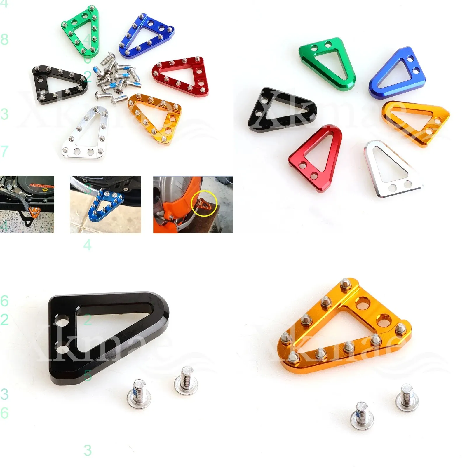 Brake Pedal Lever Tip Plate For TE FE TC FC TX FX FS 125 150 200 250 300 350 390 400 450 501 2017-2022