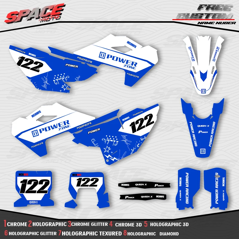 SPACE MOTO Custom Motorcycle Graphics Background Decals Stickers For Husqvarna 23-25 TC FX TX FX 24-26TE FE