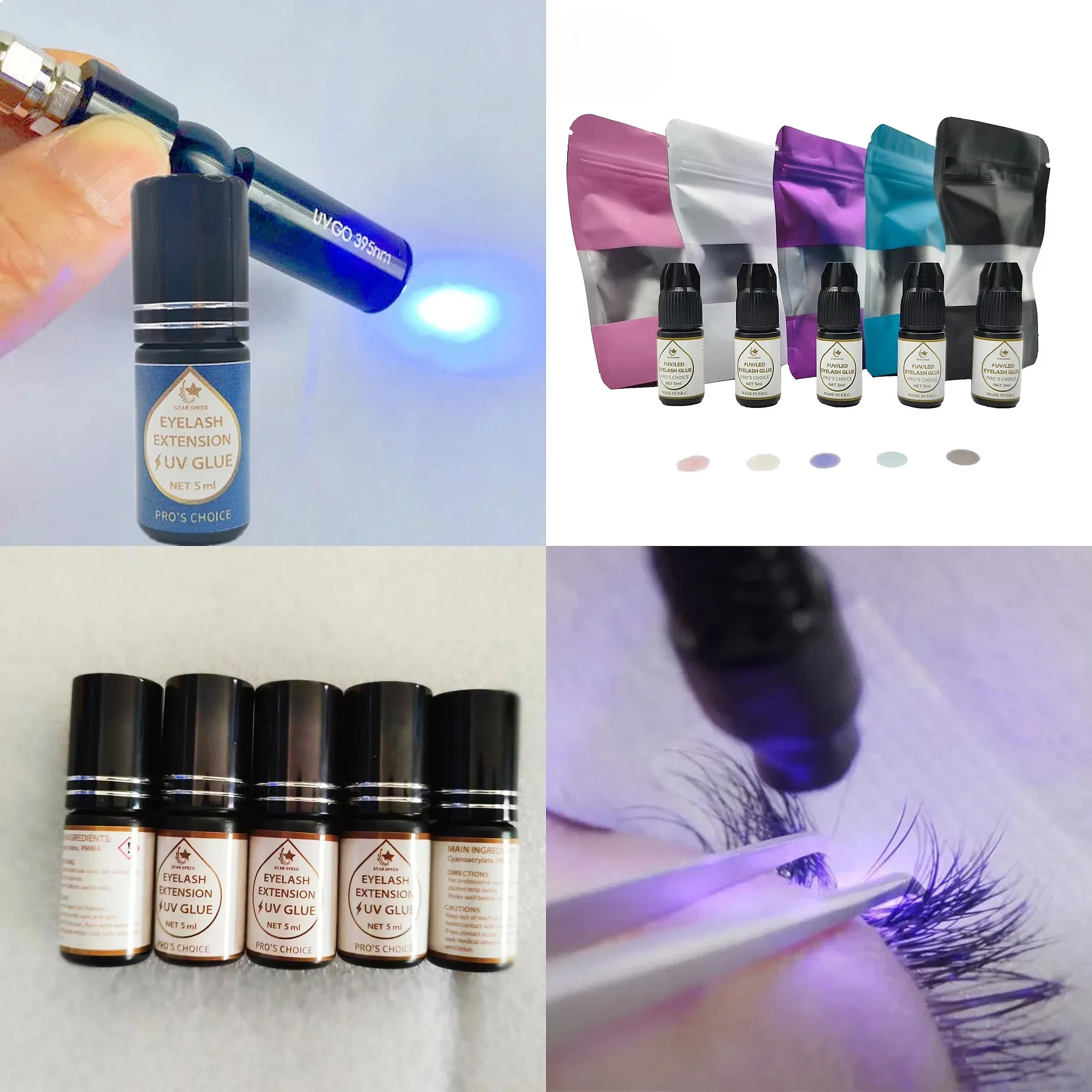 5ml UV Eyelash Extension Glue Non-Stimulation Private Label Factory Direct Supply