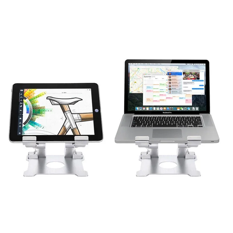 Suit 7-13 Inch PC Aluminum Tablet Stand Holder for IPad Flexible Adjustment Fold Laptop Stand for Macbook Air Pro 13 Notebook