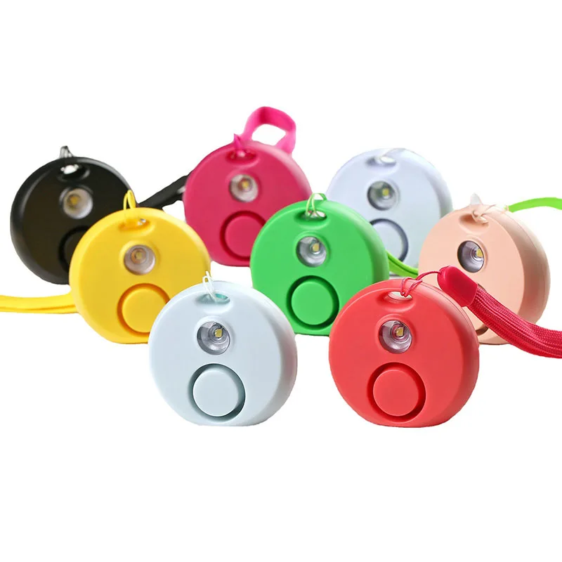 Alarma antilobo bonita y pequeña de 130dB, llavero de alto brillo multifuncional y multicolor, alarma de emergencia