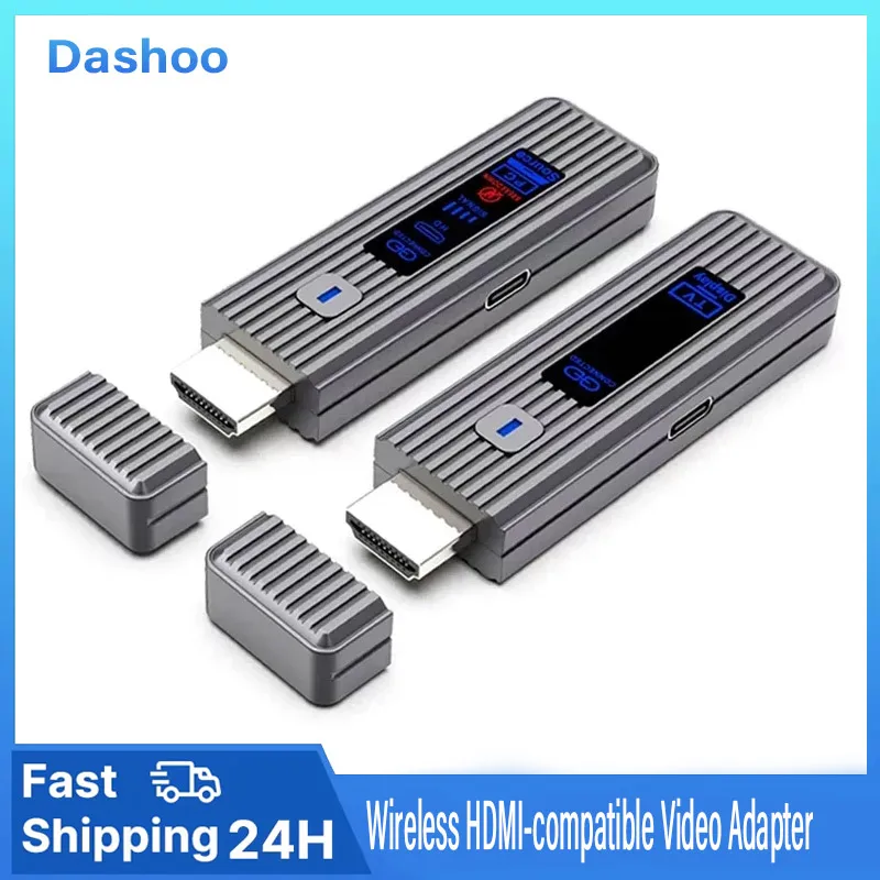 

New Display Adapter 50M 1080P Wireless HDMI-Compatible Video Audio Transmitter Receiver for Laptop PC to TV Monitor Projector