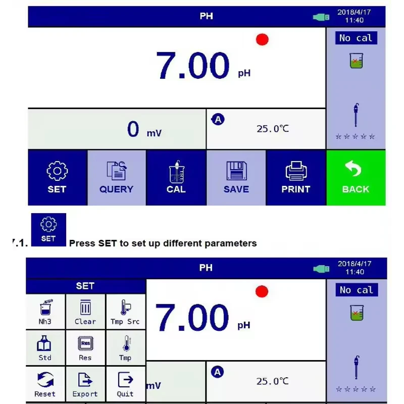 WEIAI 수질 분석기 벤치탑 PH 계량기 실험실 이온 계량기, ISE 계량기, H, NA, K, Ag, NH4, CA, Cu, Pb, Mg, C1, F, NO3, CN, BF4 br/I 이온 테스터