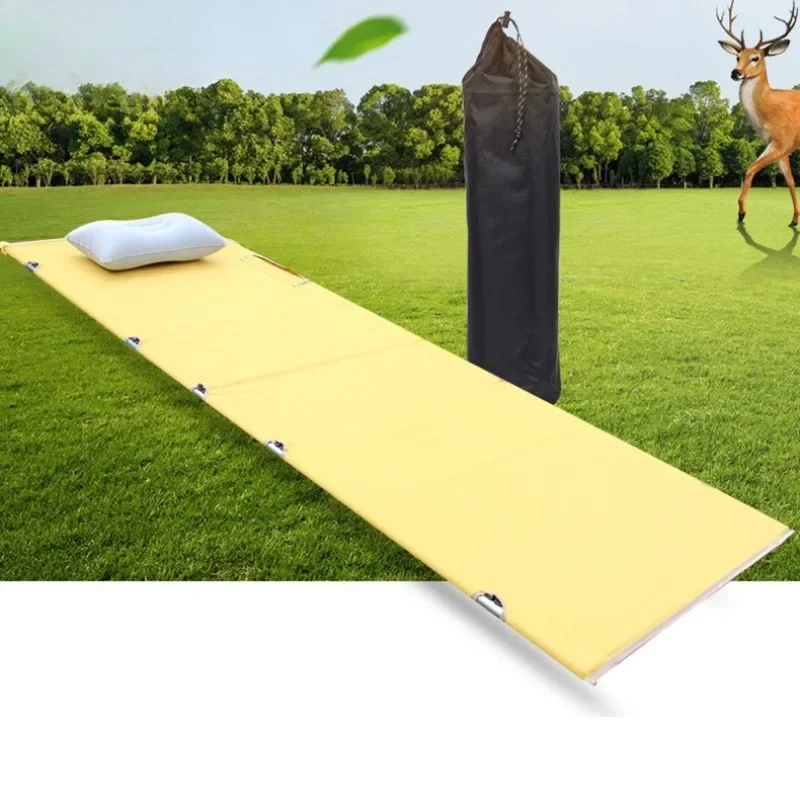 Portable Outdoor Folding Camping Cot Single Sleeping Bed Military Cot Metal Oxford Fabric