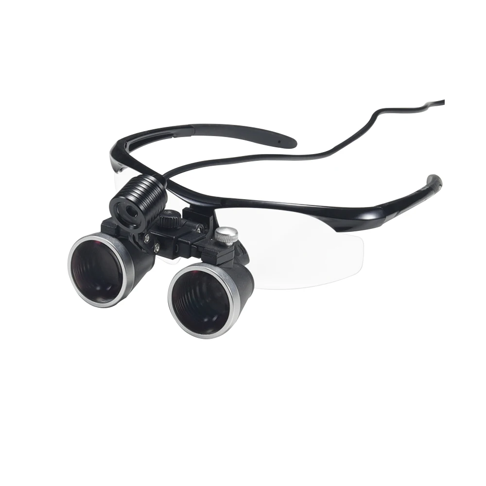 Zahnmedizin-Fernglaslupe, 2,5 x 3,5 x, ultraleichte optische Lupen, 320–420 mm Lupe für Zahnchirurgie