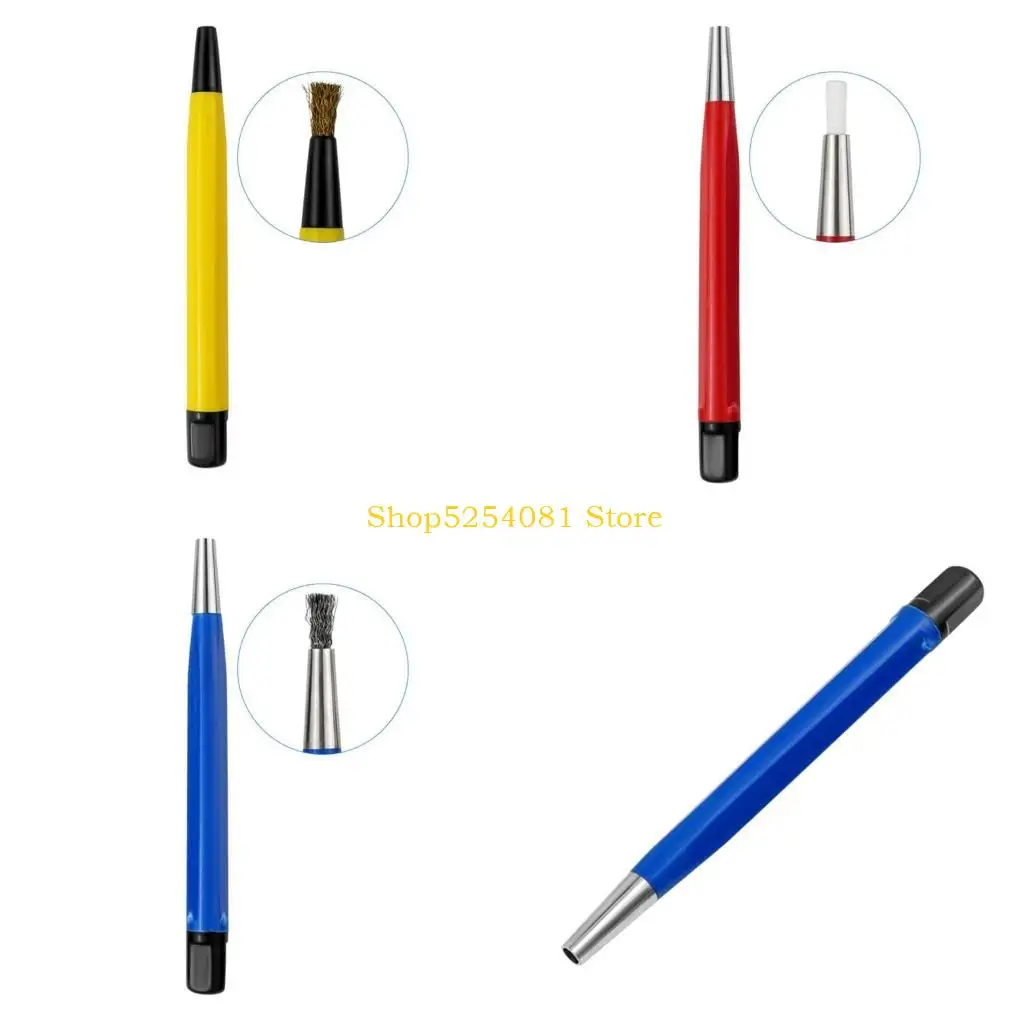 

Аксецик -стеклянное волокно/латун/стальная щетка для ручки для ручки часы для очистки монеты Электронное нанесение Снятие