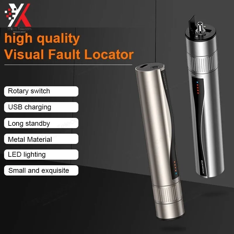 5-30Mw VFL Fiber Optical Cable Tester Lithium Battery Visual Fault Locator For FC/SC/ST Rechargeable Red Light Pen