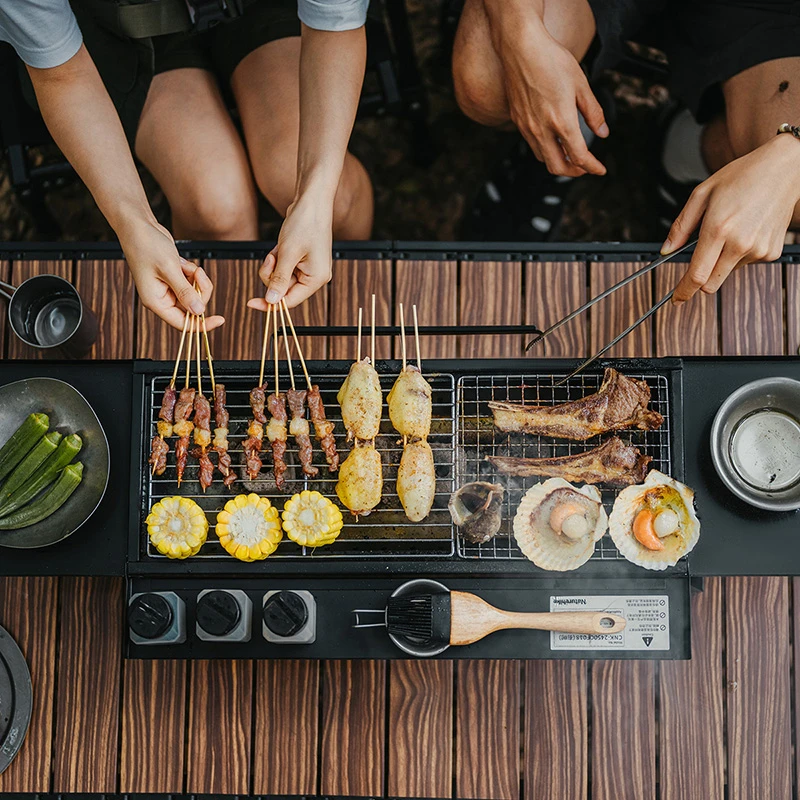 Naturehike Grill stołowy Przenośny składany grill na kemping na świeżym powietrzu Piknik węglowy Stół do grillowania Podróżny grill kuchenny Grill