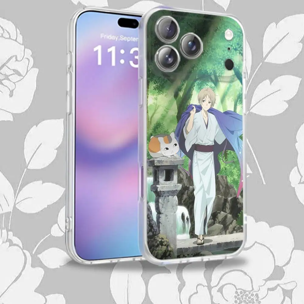 حافظة هاتف تاكاشي اللطيفة N-NatsumeS لهاتف آيفون 16,14,11,17,13,15,12,Air,Plus,Pro,Max,E,Mini Frosted for MagSafe Magnetic