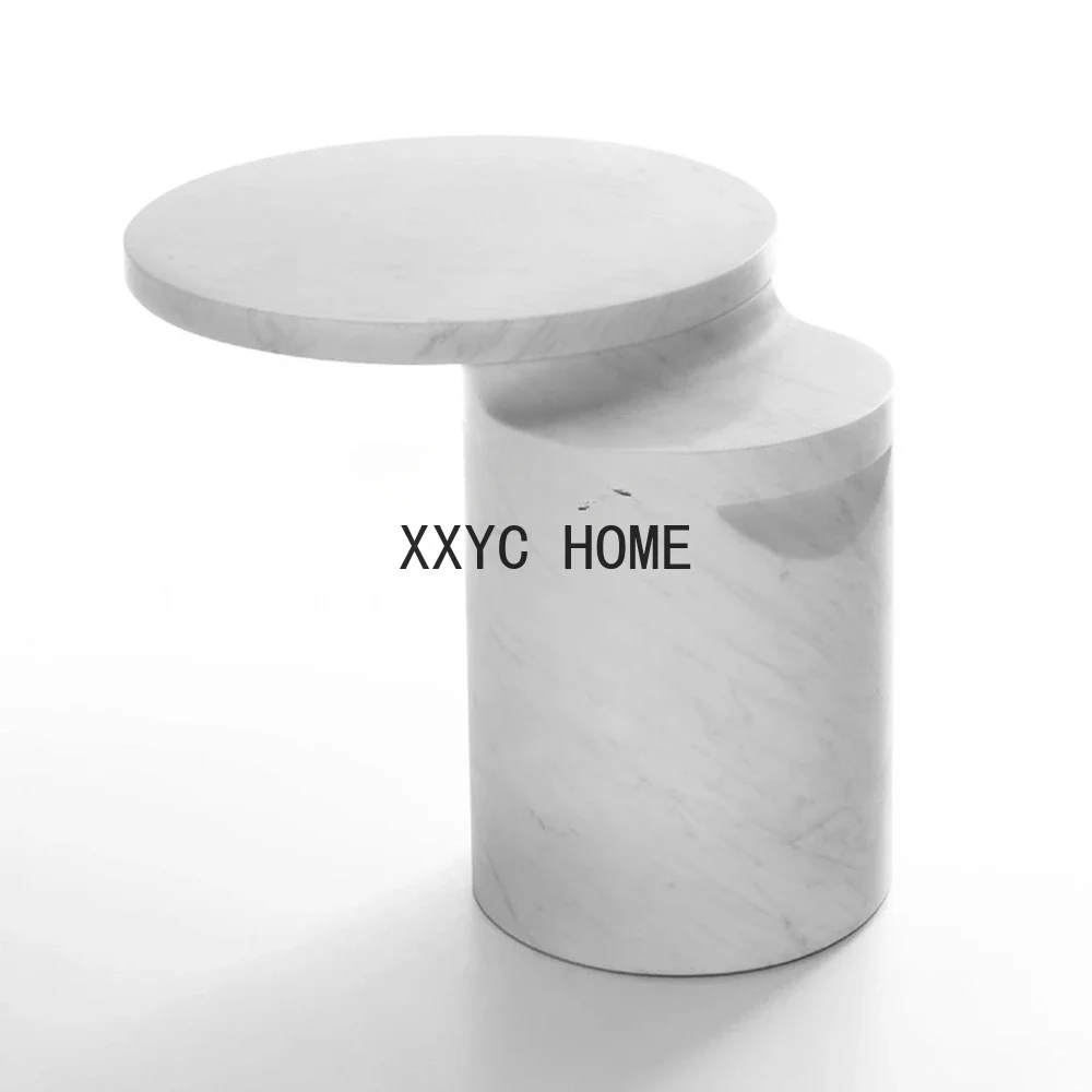 

Nordic Small Coffee Table Side Table Modern Minimalist round Living Room Sofa Marble Corner Table