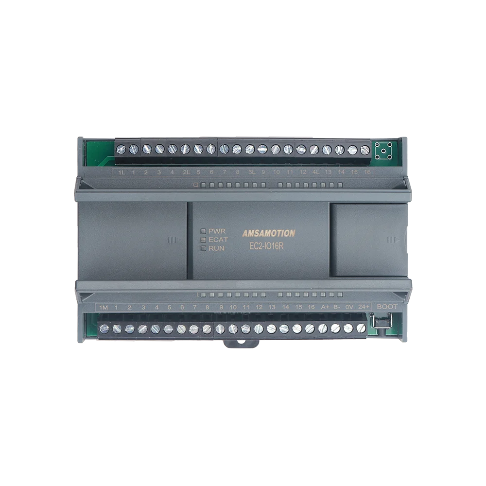 EC2-IO16T EC2-IO16R remoto io modbus módulo ethercat protocolo digital 16 entrada 16 saída relé transistor 2 rj45 ethernet porto