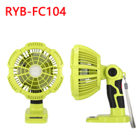 Compatible with For RYOBI 18V Batteries Portable Camping Fan Multifunctional Rechargeable Fan with LED Light, Remote Controller