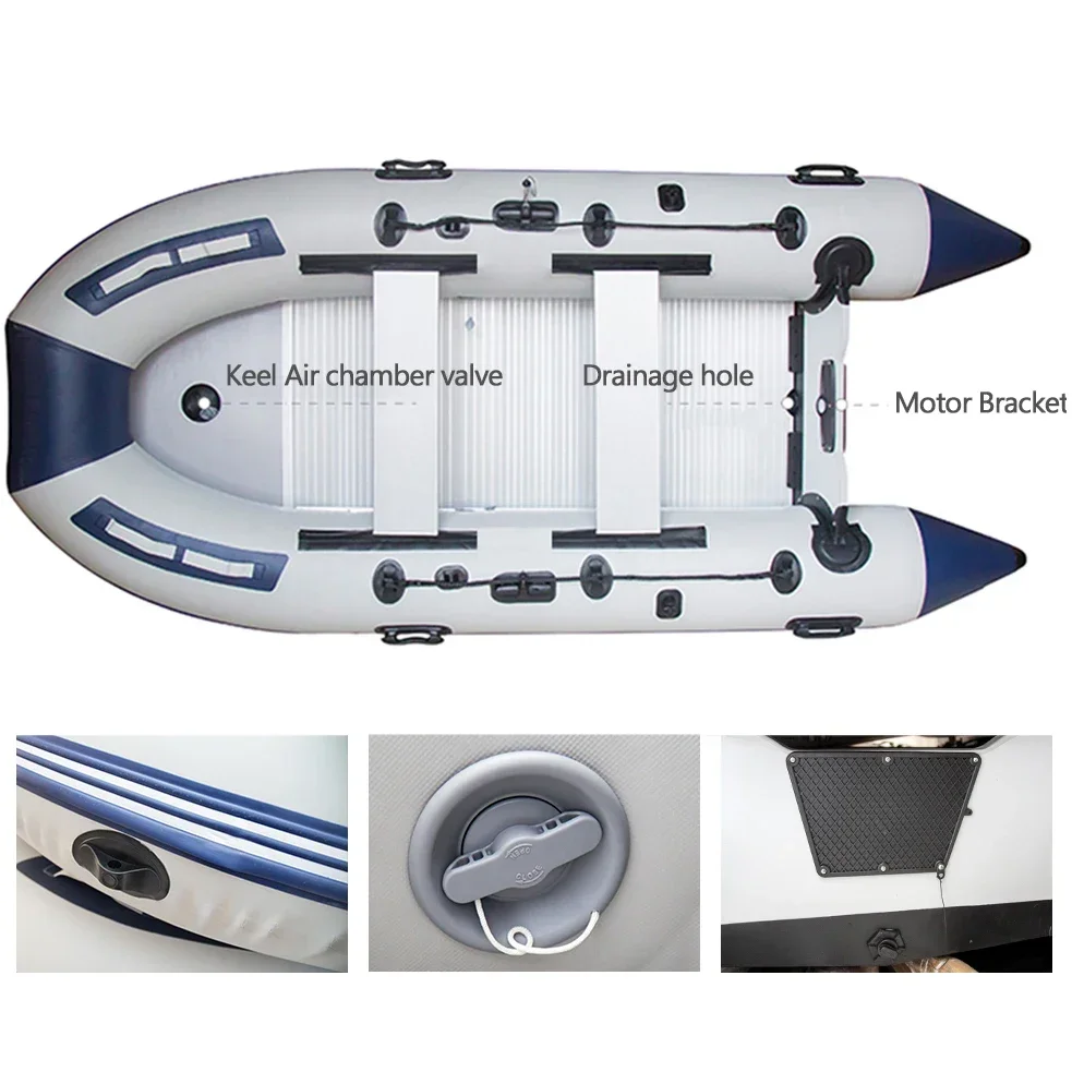 ل 5-6 شخصين Angriffs boote mit الألومنيوم boden 3,8 m PVC Antik olliions fischen Schlauchboot Ruderboot سرعة طوف Zubonych