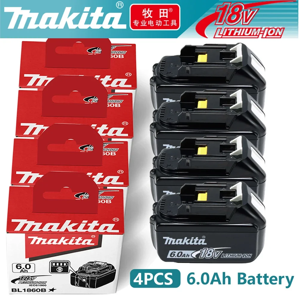 Makita 18V Battery 6000mAh Li-ion Replacement LXT BL1860B BL1860 BL1850 BL1830 DHP482RFX9 BL1815 LXT400 for Cordless Drills