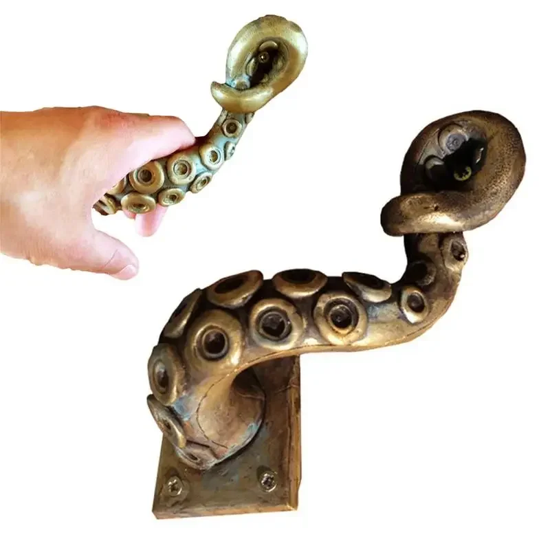 

Octopus Door Knob Punk Retro Tentacle Door Handle Deep Ocean Creature Decorative Resin Door Knocker Figurine & Miniatures