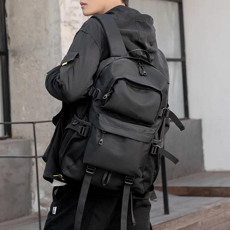 2023 New Fashion Men Backpack Trendy Function Large Capacity Oxford Travel Multifunction Student Shoulder Bag Casual Waterproof