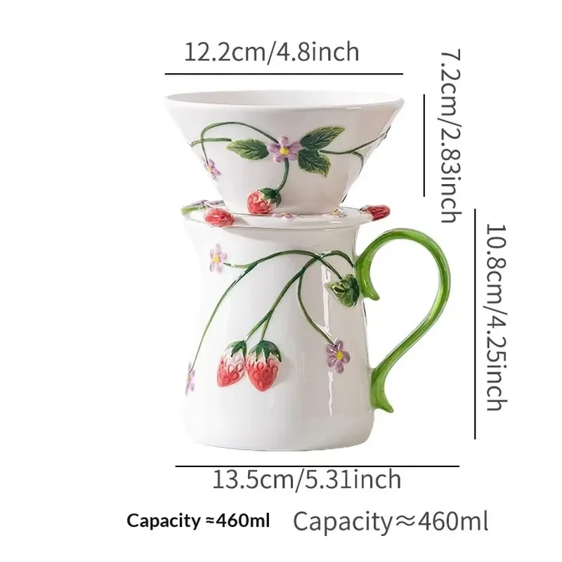 for Ceramic Coffee Pot Drip Filter Milk Frother Food Grade Cafe Cross Border Hot Sale