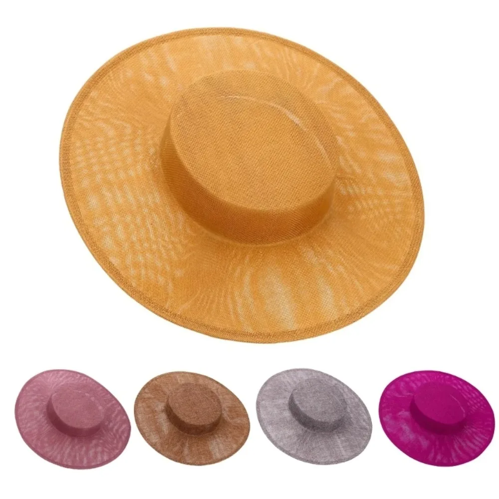 Hair Accessories DIY Hat Fascinator Base Headwear Multiple Colors Banquets Hats Plain Color Big Top Hats Wedding