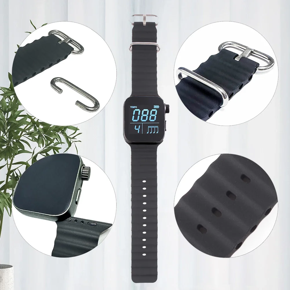 Wearable Metronome Vibrating Metronome Adjustable Strap Music Instruments Metronome Metronome Watch for All Instruments