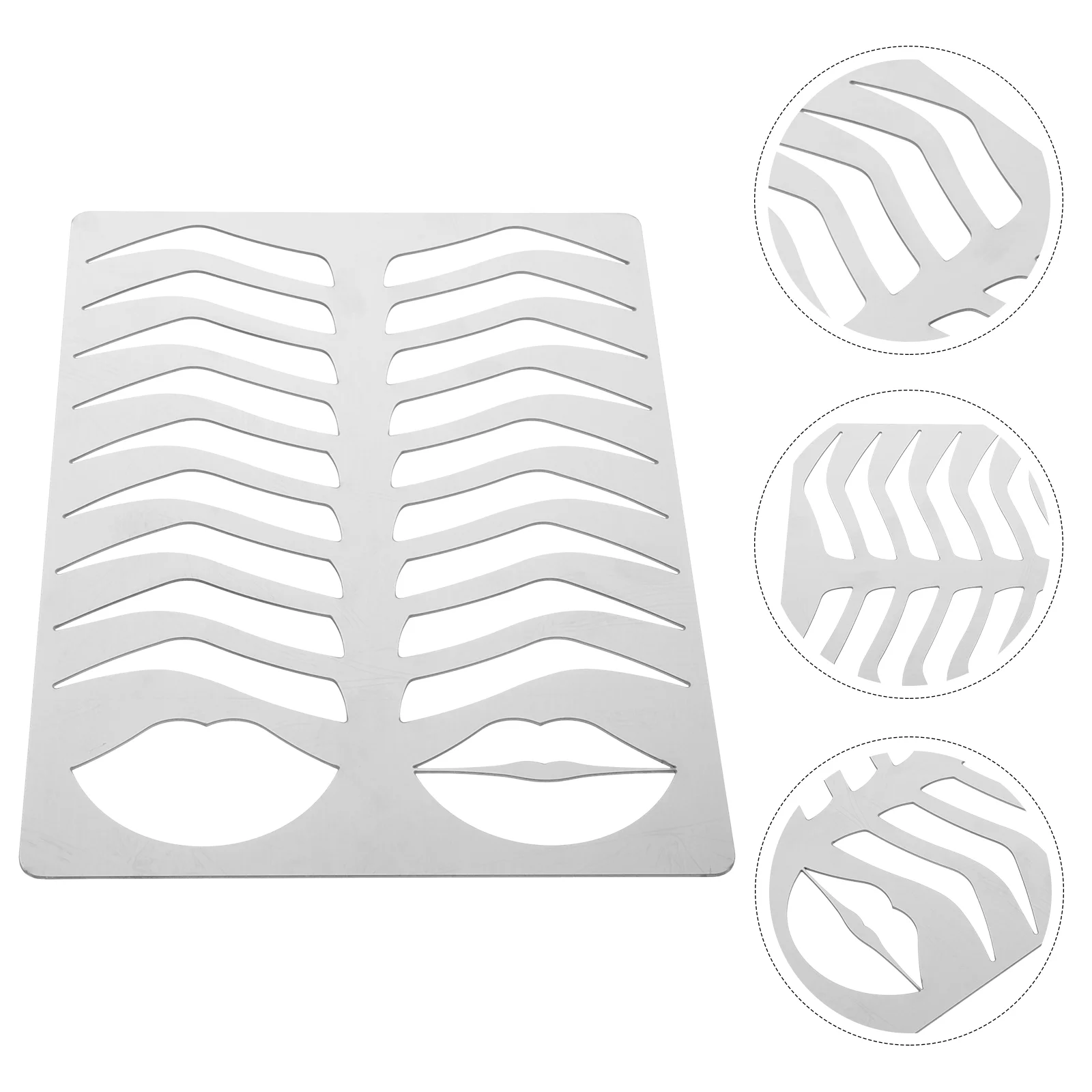 Augenbrauen-Schablone zum Üben der Lippen-Schablone zum Formen und Formen von Edelstahl-Formwerkzeugen
