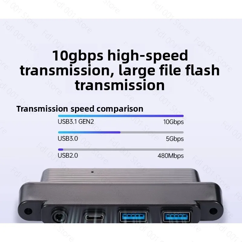 USB-хаб USB 3.1 Gen2 для передней панели, 10 Гбит/с, Type-C, 2xUSB 3.0, 2xUSB 2.0, для отсека 5,25 дюйма