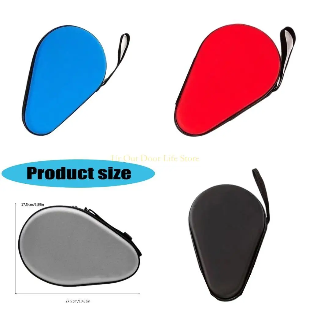 

77UF Table Tennis Rackets Bag Gourd Pingpong Paddle Storage Bag Enduring Waterproofs Zippers Handbag Holds 2 Rackets