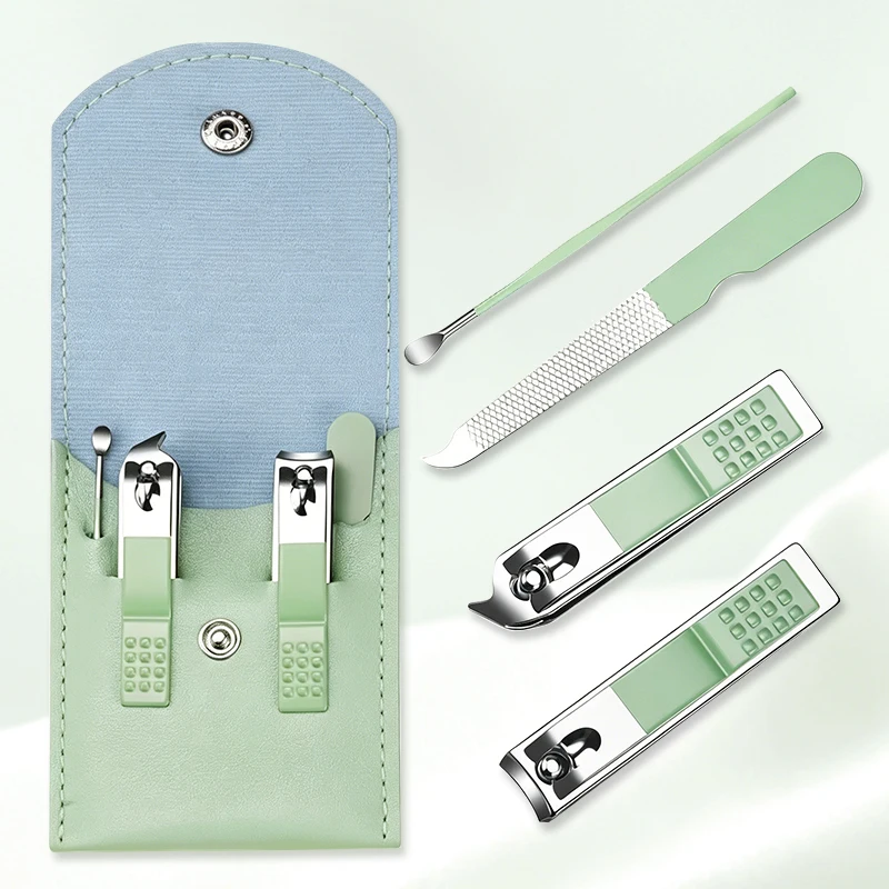 4pcs Stainless Steel Nail Clippers Set Dead Skin Nail Clippers Professional Pedicure Set Beauty Set for Travel or Home
