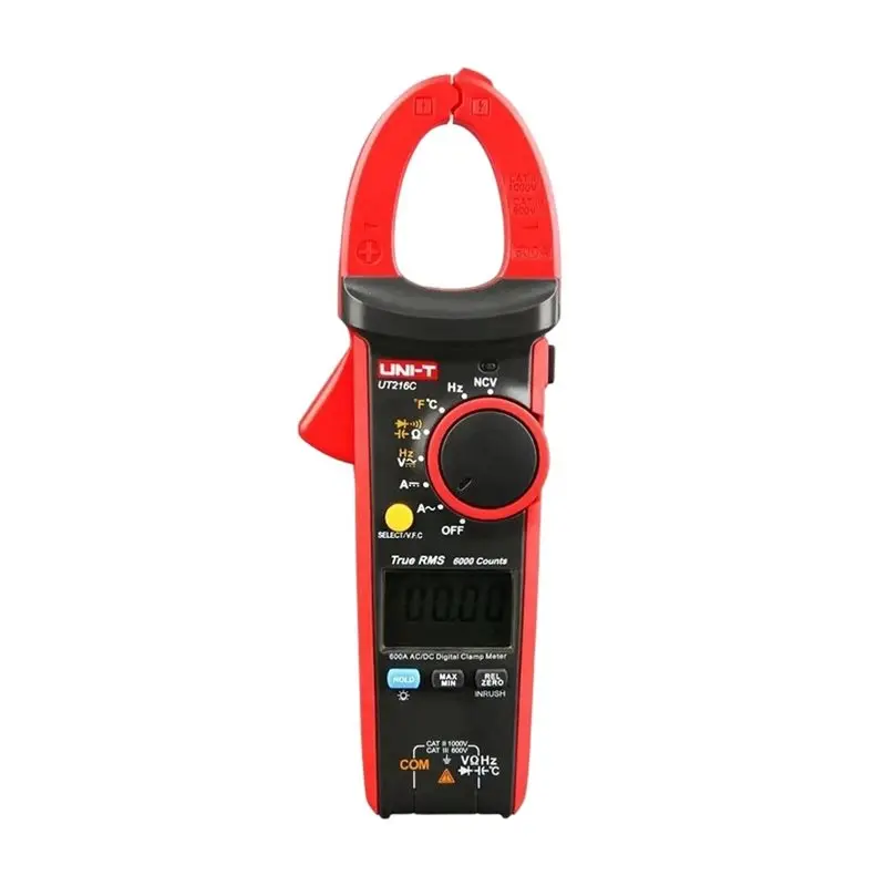 【CUSTOMER FAVORITE】UNI-T UT216C 600A Digital Clamp Meters AC DC Current Auto Range Multimeters NCV V.F.C Diode LCD Flashlight Te