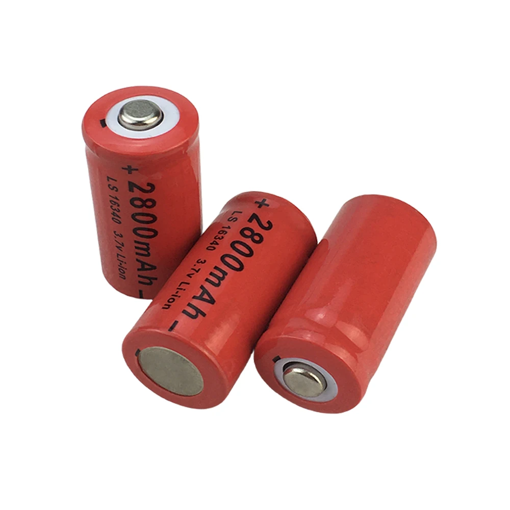 Caméra de sécurité au lithium-ion aste, SL16340, 3.7V, 2800mAh, CR123A, RCR 2024 ICR, 123 Nouveau