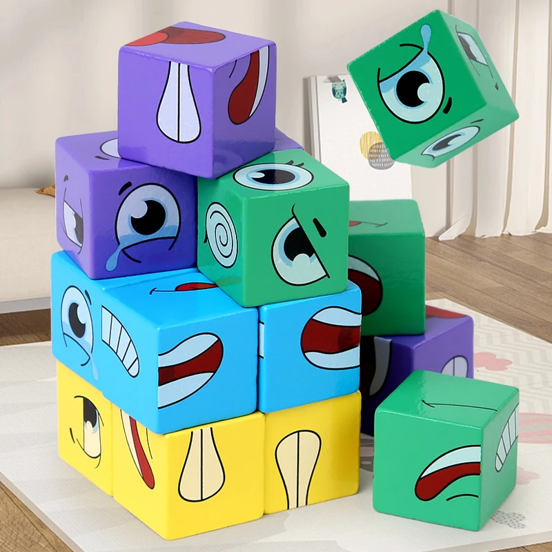 Детская развивающая игрушка Кубик Рубика, меняющая лицо, игрушка-головоломка Кубик Рубика. Игра взаимодействия родителей и детей.