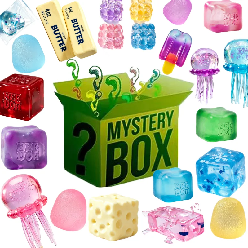 

Surprise Blind Box Creative Dr Pepper NeeDoh Nice Cube Fun Decompression Soft Squishy Stress Toy