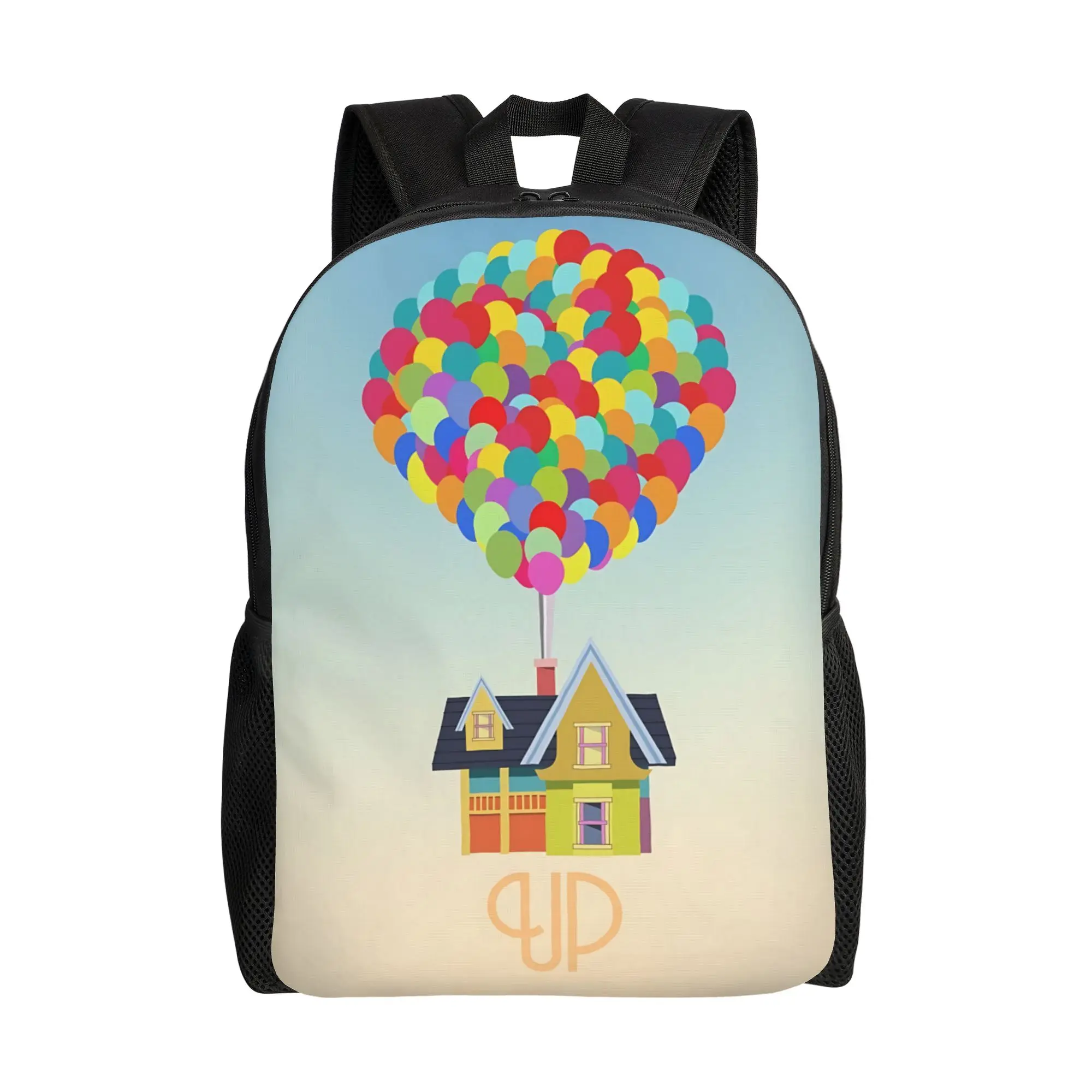 

1PC Backpack Funny UP Movie Daypack balloons and house Fly Light High School Zipper Closure Rucksack