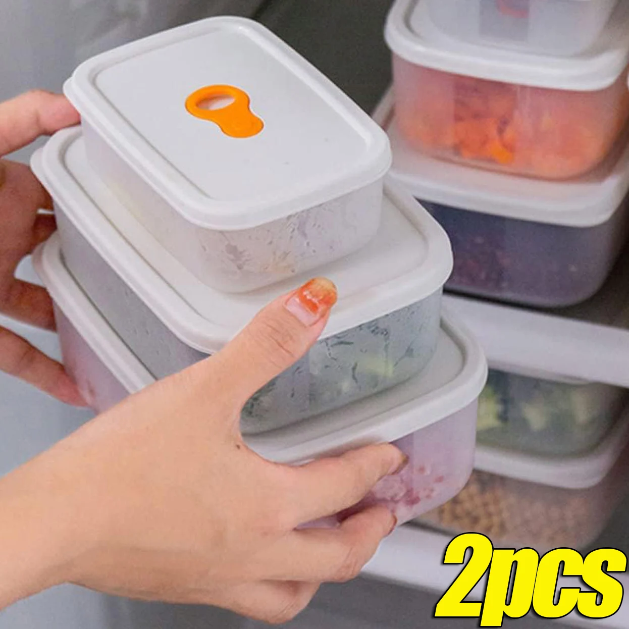 1/2PCS Food Preservation Boxes Fruits Vegetables Specific Sealed Containers with Lids Heatable Home Kitchen Storage Organization