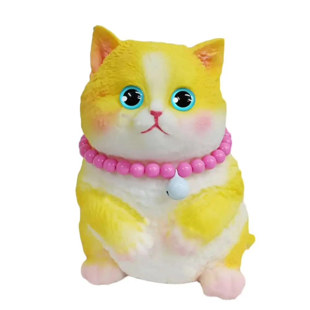 Big Squishy Relief Squeeze Cat Toys With Flocking Surface Silicone Cat Squishy Fidget Relief Stress Toy Anxiety Relaxation Toys