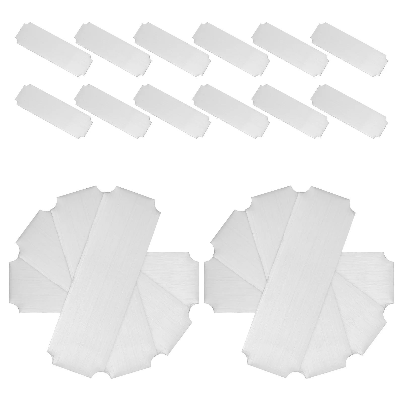 

20Pcs Stainless Steel Name Plate Blank Rectangle Metal Tags for Office Desk Nameplates Employee Id Badge Engraving DIY