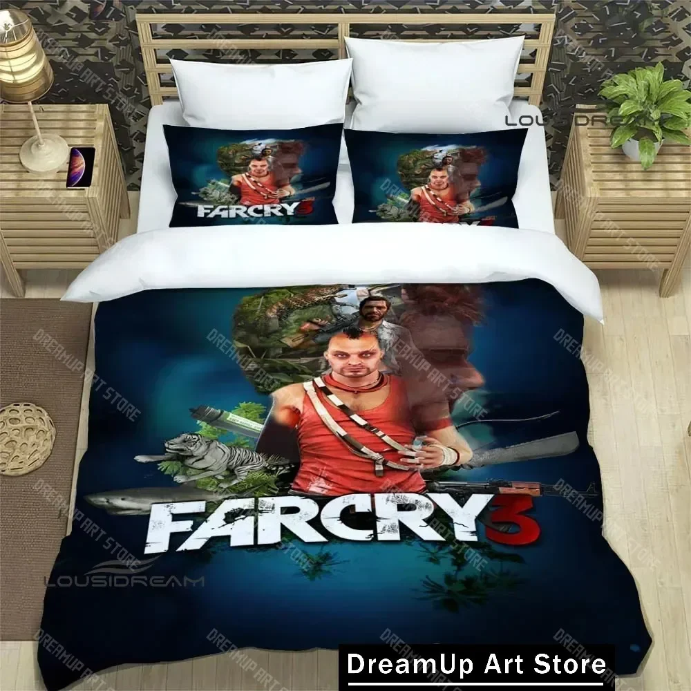 

3D Print Game Far Cry Cartoon Bedding Set Quilt Cover Bed Cover with Pillowcase Twin Single Queen King Size Boys Adult Home