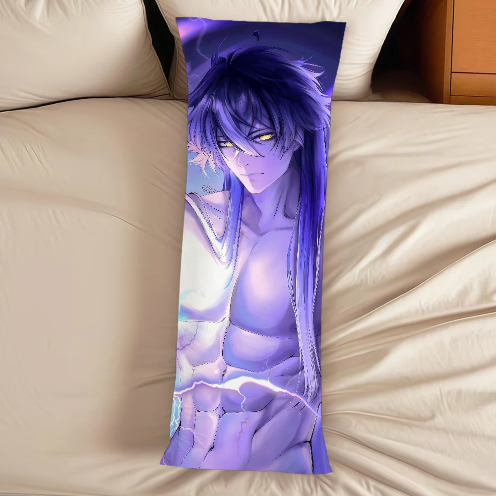 Flins Genshin Impact fanart muscle cushion cover Long Rectangle Pillowcase Bed Comfort Sofa Decoration Dakimakura Pillow cover