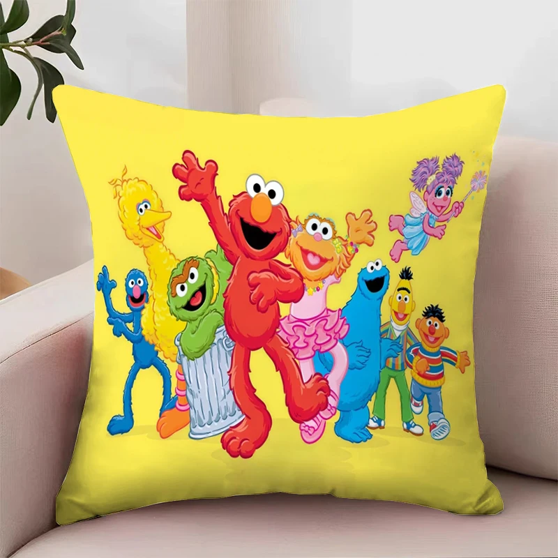 

S-Sesame Streets Decorative Pillowcase 40x40 Pillow Covers Decorative Cover for Pillow Cases 45x45 Cushions Cover Home Decor