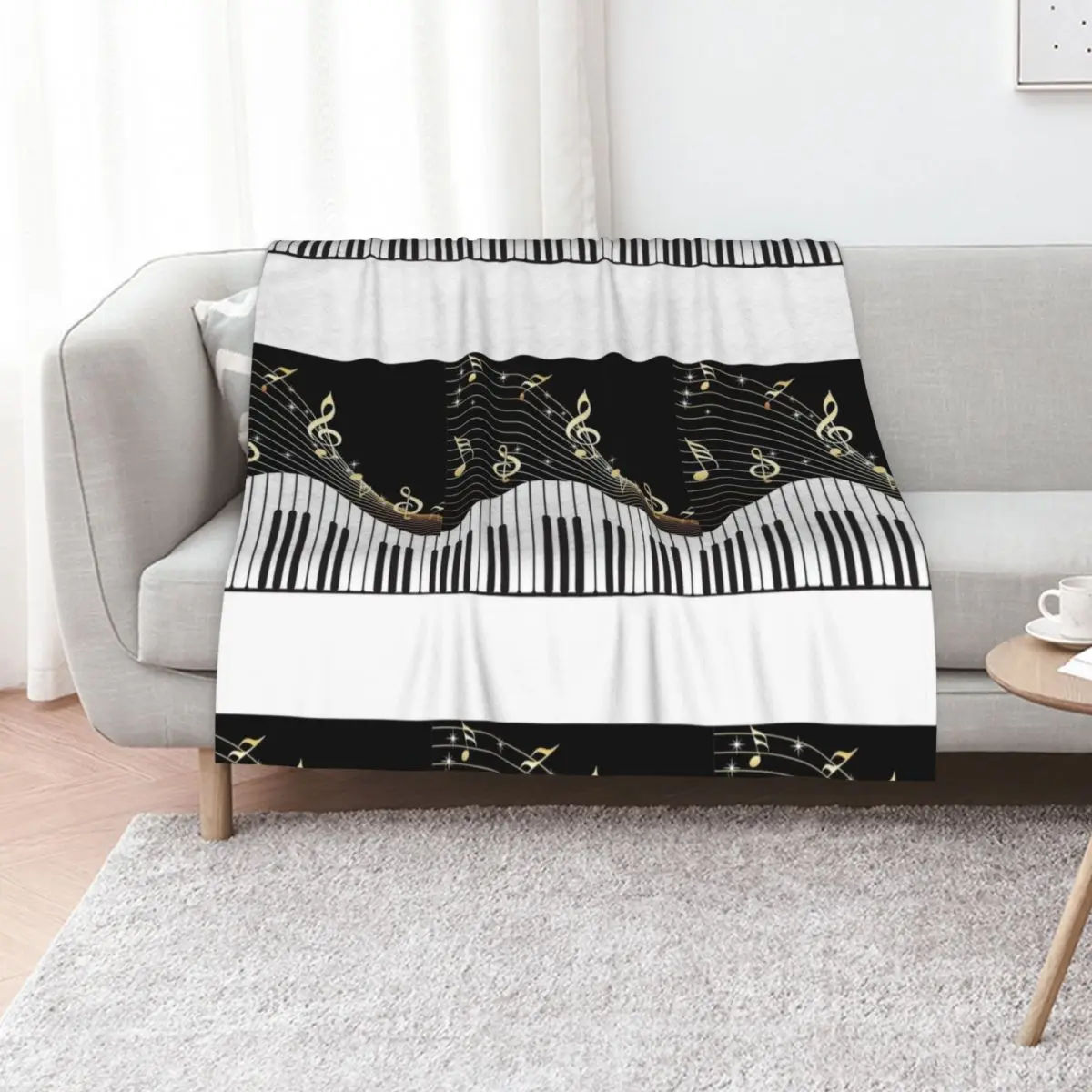 

Piano keys Throw Blanket Retros Summer Beddings Luxury St for sofa Blankets
