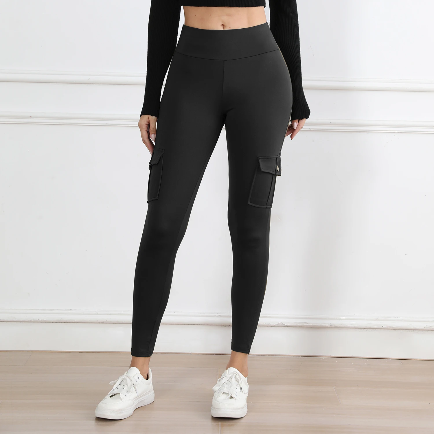 Hiking Pants with Cargo Pockets for Women Stretchy Butt Lifting Fitness Tights for Work Camping Outdoor Fintness Sports Legging