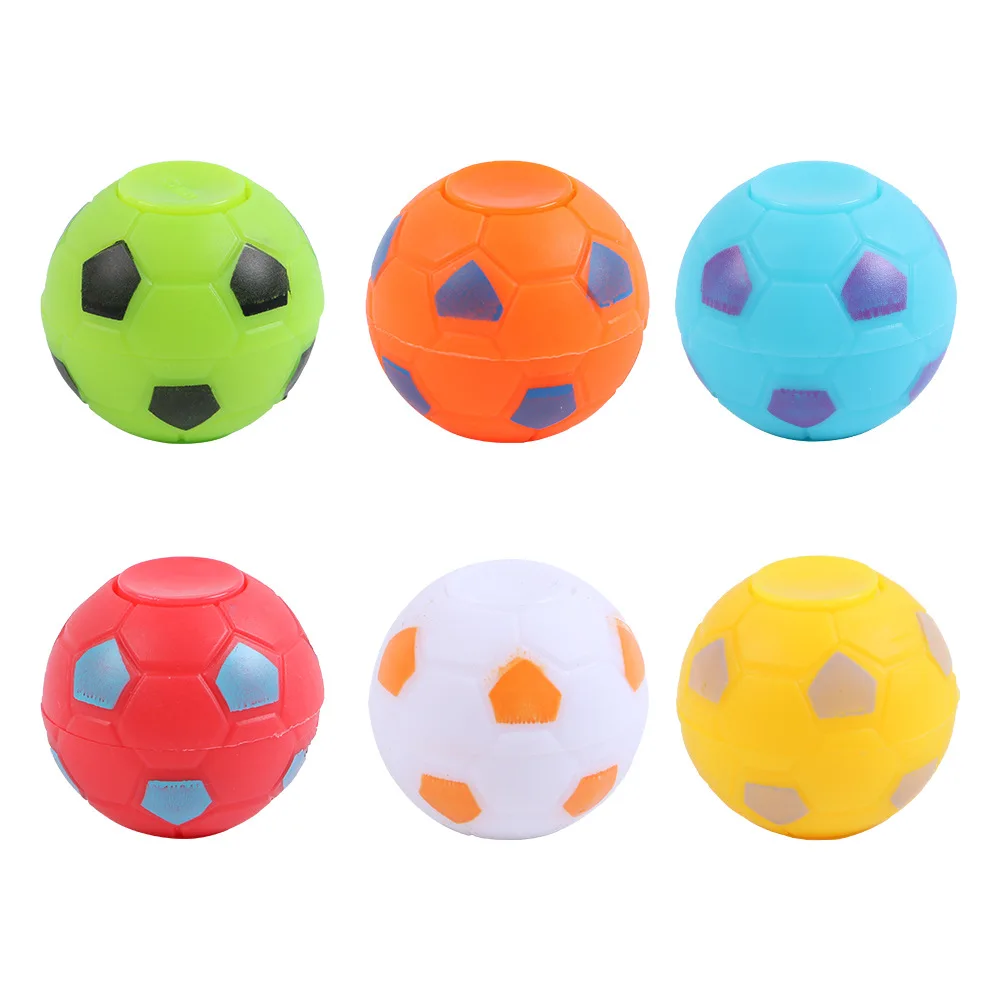 10Pcs Colorful Soccer Rotatable Fidget Spinners Ball Toy for Kids Football Theme Birthday Party Favors Goodie Bag Piniata Filler