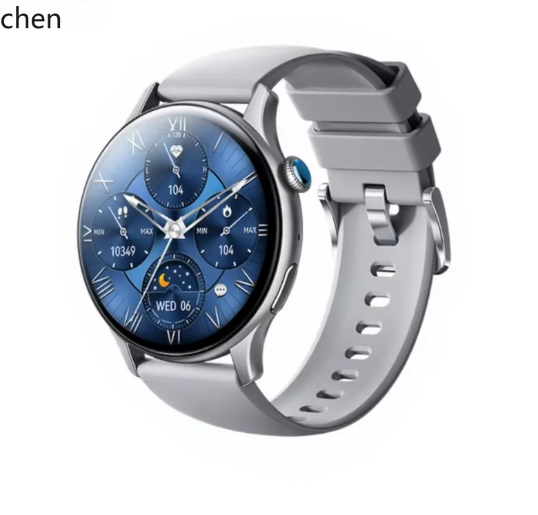 ZML Touchscreen Smartwatch, Round, Multi-Sport Modes, Voice Display