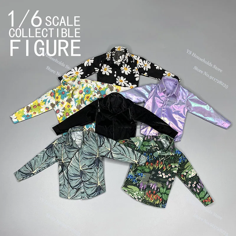 Multi Styles CROW DH TOYS 1/6 Man Soldier Fashion Trendy Leather Jacket Colorful Print Shirt Accessory for 12\