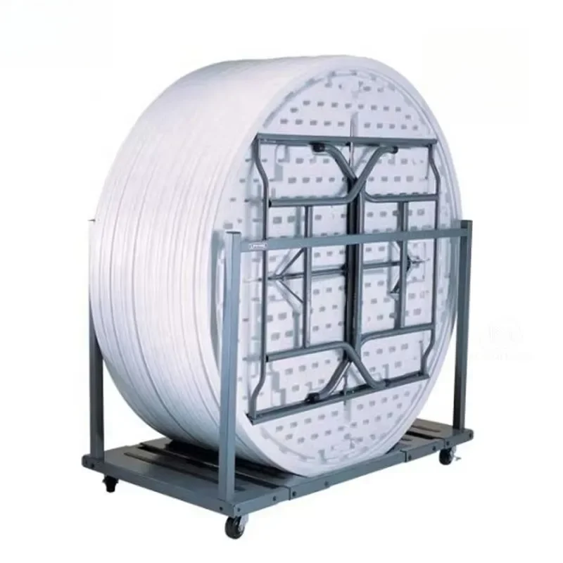 Outdoor waterproof and rust-proof furniture folding round plastic table