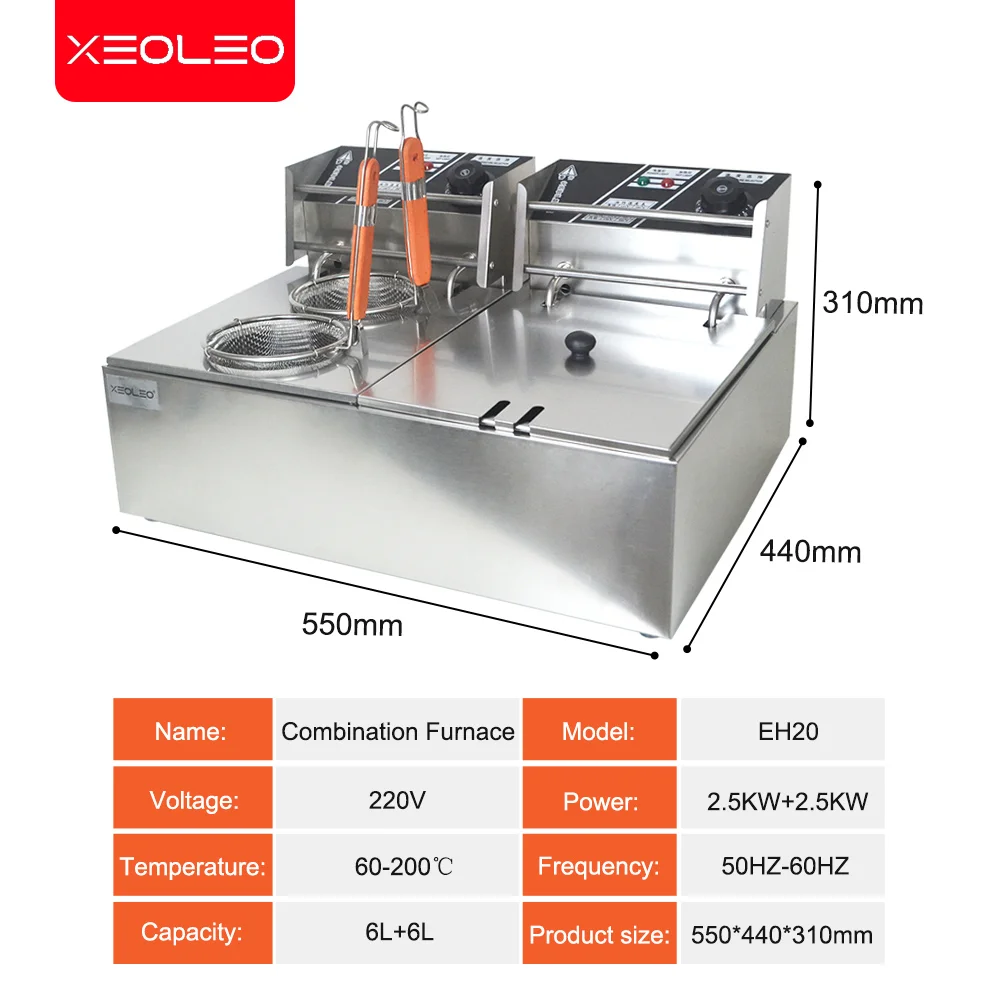 XEOLEO caldaia elettrica per Pasta forno combinato due in uno fornello per Noodle con pentola Oden attrezzatura da ristorante in acciaio inossidabile
