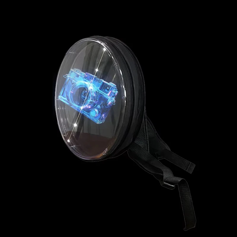 3D Holographic Backpack Controls 32cm Light Emitting Diode Fan Portable Holographic Fan