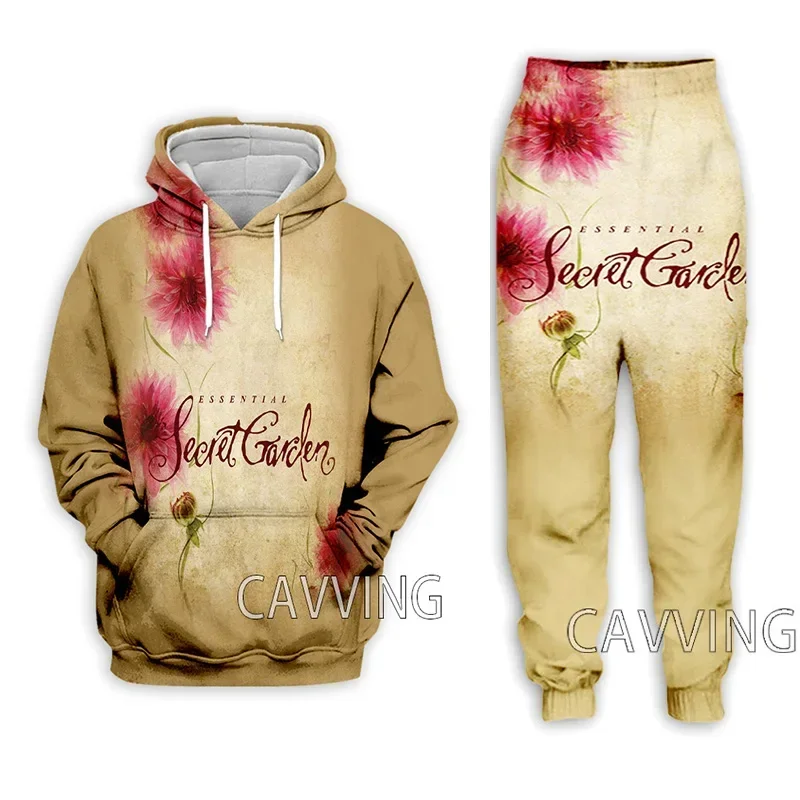 

New Fashion Women/Men's 3D Print Secret Garden Rock Hooded Sweatshirts + Pants Trouser Suit Clothes Two-Pieces Sets