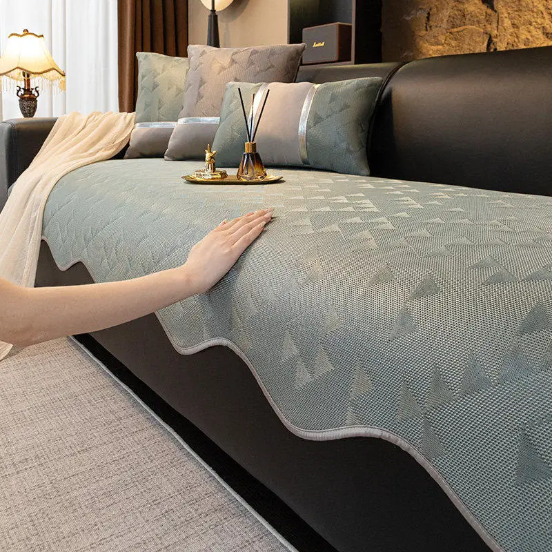 2026 New One-Piece Ice Silk Sofa Cushion Non-Slip Summer Cooling Seat Pad Luxury Advanced Sense Sofa Cover Towel