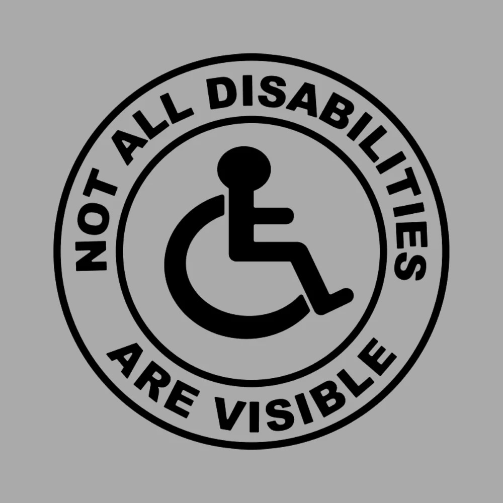 

Not All Disabilities Are Visible Car Stickers Car Doors And Windows Decoration Car Accessories Vinyl Decal